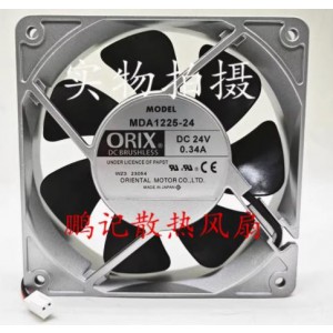 ORIX MDA1225-24 24V 0.34A 2wires Cooling Fan 