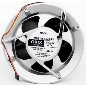ORIX MDS1751-24S-F1 24V 0.7A 2wires 3wires Cooling Fan - Used