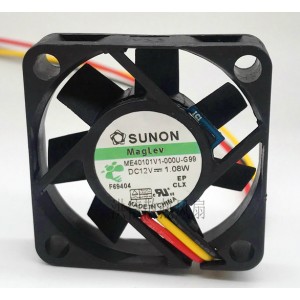 SUNON ME40101V1-000U-G99 12V 1.08W 3wires Cooling Fan