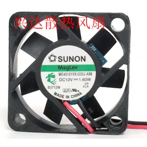 SUNON ME40101VX-000U-A99 12V 1.60W 2wires Cooling Fan
