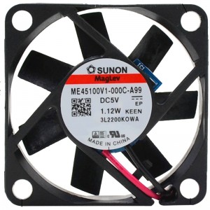SUNON ME45100V1-000C-A99 5V 1.12W 2wires cooling fan