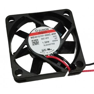 SUNON ME45101V1-000C-A99 12V 1.32W 2 wires Cooling Fan