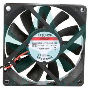 SUNON ME80152V1-000C-A99 24V 2.21W 2wires cooling fan