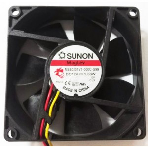 SUNON ME80201V1-000C-G99 12V 1.56W 3wires Cooling Fan 