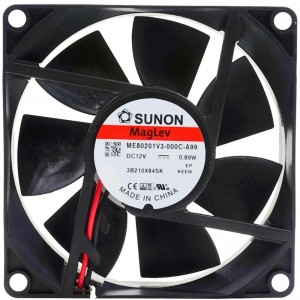 Sunon ME80201V3-000C-A99 12V 0.89W 2wires Cooling Fan