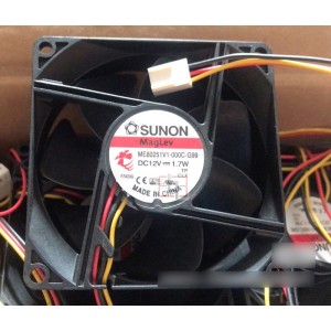 SUNON ME80251V1-000C-G99 12V 1.7W 3wires Cooling Fan