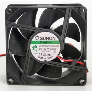 SUNON ME80251V3-Q03U-A99 12V 0.89W 2wires Cooling Fan