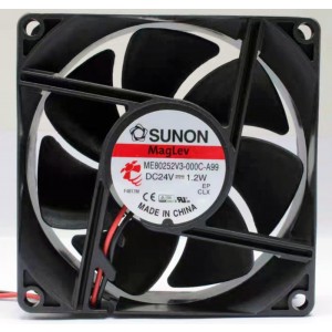 SUNON ME80252V3-000C-A99 24V 1.2W 2wires Cooling Fan