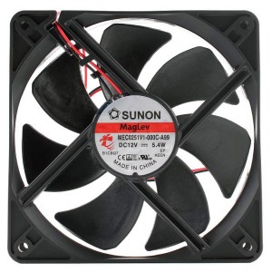 SUNON MEC0251V1-000C-A99 12V 5.4W 2wires Cooling Fan - New