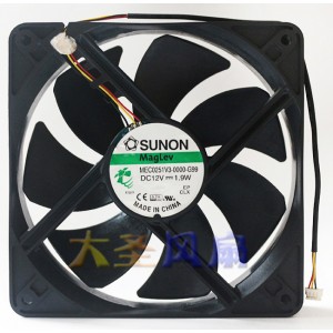 Sunon MEC0251V3-0000-G99 12V 1.9W 3wires Cooling Fan 