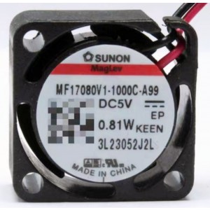 SUNON MF17080V1-1000C-A99 5V 0.81W 2wires Cooling Fan