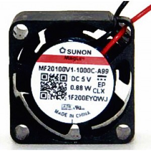Sunon MF20100V1-1000C-A99 5V 0.88W 2wires Cooling Fan 
