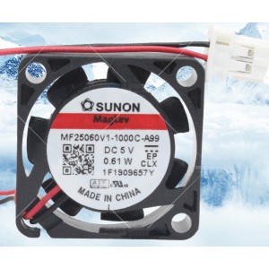 SUNON MF25060V1-000C-A99 5V 0.61W 2wires Cooling Fan 