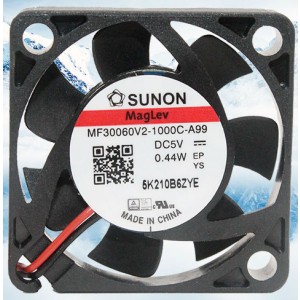 SUNON MF30060V2-1000C-A99 5V 0.44W 2wires Cooling Fan
