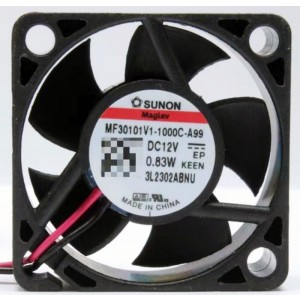 SUNON MF30101V1-1000C-A99 12V 0.83W 2wires Cooling Fan