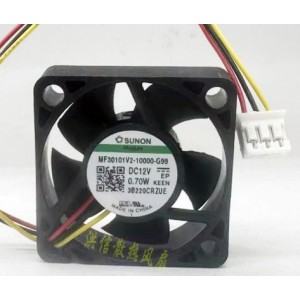 SUNON MF30101V2-10000-G99 12V 0.70W 3wires Cooling Fan 