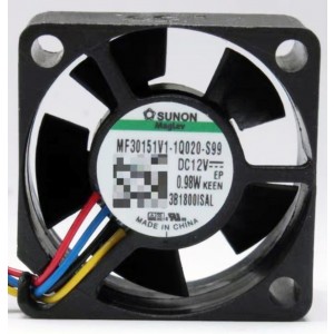 SUNON MF30151V1-1Q020-S99 12V 0.98W 4wires Cooling Fan 