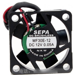 SEPA MF30E-12 12V 0.05A 2wires cooling fan
