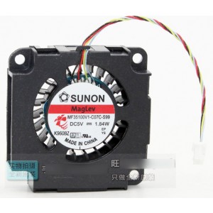 SUNON MF35100VA-C07C-S99 5V 1.84W 4wires Cooling Fan