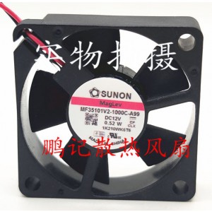 SUNON MF35101V2-1000C-A99 MF35101V21000CA99 12V 0.52W 2wires Cooling Fan 