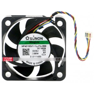 SUNON MF40100V1-1Q07A-S99 5V 0.56W 4wires Cooling Fan 