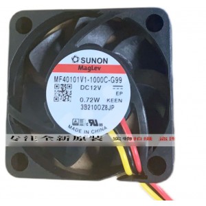 SUNON MF40101V1-1000C-G99 12V 0.72W 3wires Cooling Fan