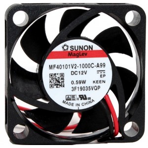 Sunon MF40101V2-1000C-A99 12V 0.59W 2wires Cooling Fan 