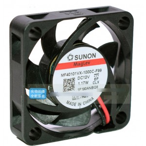 SUNON MF40101VX-1000C-F99 12V 1.17W 2wires Cooling Fan 
