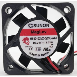 SUNON MF40102VX-Q03U-AA9 24V 2.02W 2wires Cooling Fan