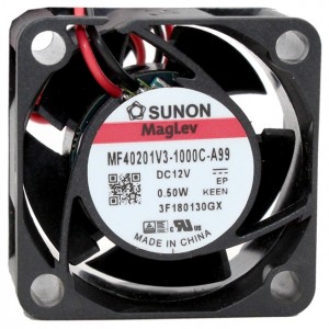 Sunon MF40201V3-1000C-A99 12V 0.50W 2wires Cooling Fan 