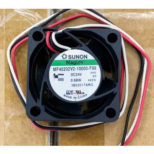 SUNON MF40202V2-10000-F99 24V 0.68W 3wires Cooling Fan