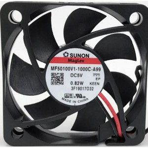 SUNON MF50100V1-1000C-A99 5V 0.82W 2wires Cooling Fan