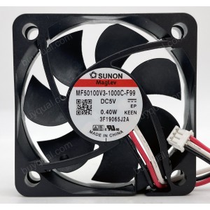 SUNON MF50100V3-1000C-F99 5V 0.4W 3wires Cooling Fan