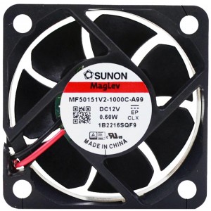 Sunon MF50151V2-1000C-A99 12V 0.6W 2wires Cooling Fan