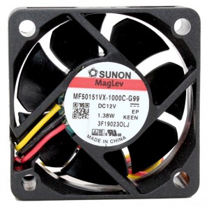 Sunon MF50151VX-1000C-G99 12V 1.38W 3wires Cooling Fan 