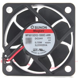 SUNON MF50152V2-1000C-A99 24V 0.72W 2wires Cooling Fan