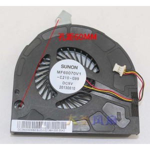 SUNON MF60070V1-C210-G99 5V 3wires Cooling Fan