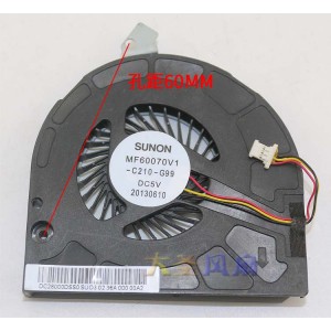 SUNON MF60070V1-C210-G99 5V 3wires Cooling Fan