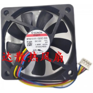 SUNON MF60101-1Q03C-S99 12V 1.46W 4wires Cooling Fan 