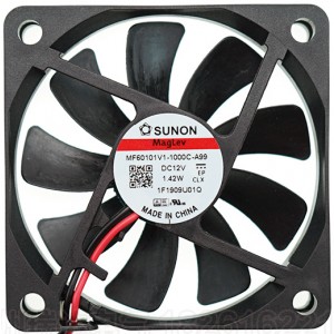 SUNON MF60101V1-1000C-A99 12V 1.42W 2wires Cooling Fan