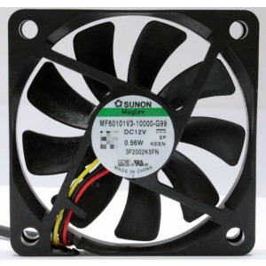Sunon MF60101V3-10000-G99 12V 0.56W 3wires Cooling Fan 