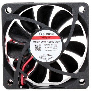 Sunon MF60151VX-1000C-A99 12V 2.28W 2wires Cooling Fan 