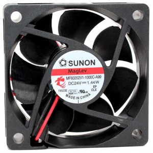 Sunon MF60202V1-1000C-A99 24V 1.44W 2wires Cooling Fan 