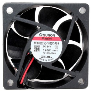 Sunon MF60202V3-1000C-A99 24V 0.60W 2wires Cooling Fan 