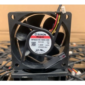 SUNON MF60251VX-1000C-G99 12V 1.56W 3wires Cooling Fan 
