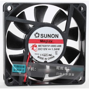 Sunon MF70201V1-000C-A99 12V 1.56W 2wires Cooling Fan 