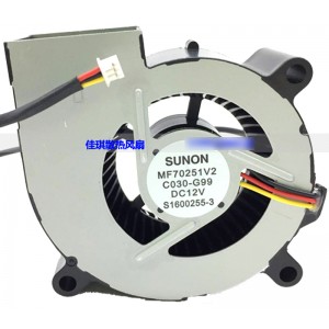 SUNON MF70251V2-C030-G99 MF70251V2 C030-G99 12V 3wires Cooling Fan