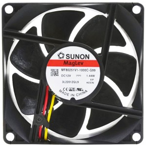 Sunon MF80251V1-1000C-G99 12V 1.44W 3wires Cooling Fan