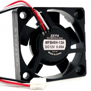 SEPA MFB40H-12A 12V 0.05A 3wires Cooling Fan 