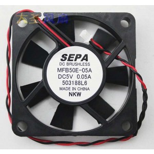 SEPA MFB50E-05A 5V 0.05A 2wires Cooling Fan